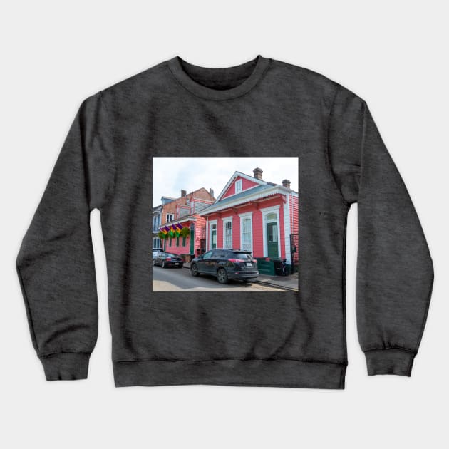 Streets of New Orleans French Quarter Crewneck Sweatshirt by SafariByMarisa